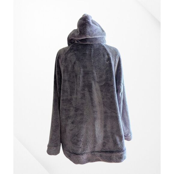 Member’s Mark Cozy Plush Pullover Hoodie Faux Fur Soft Purple Cream - Picture 2 of 7